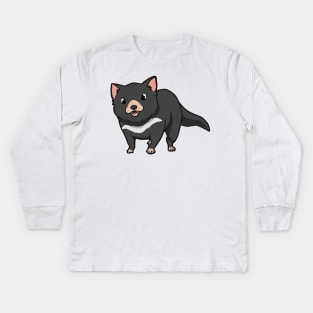 Kawaii Tasmanian devil Kids Long Sleeve T-Shirt